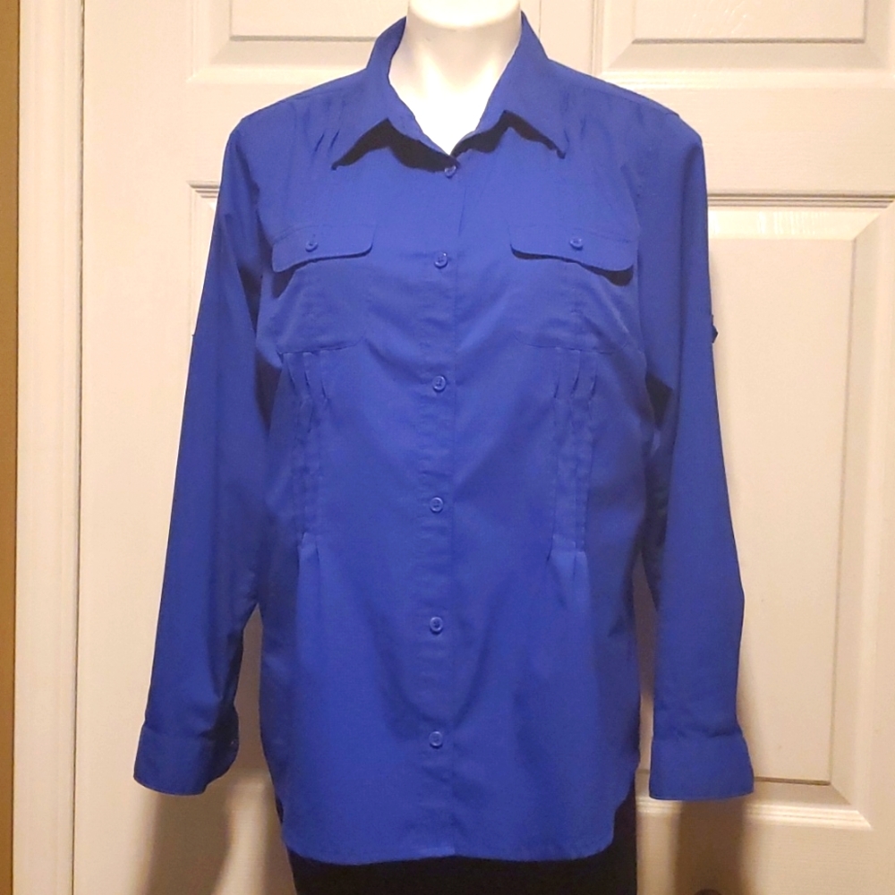 Columbia Sportswear Company Omni-Shade Women's Button Down Long Sleeve - Large